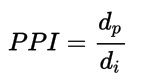 Teorema Pythagoras untuk menghitung ppi 2