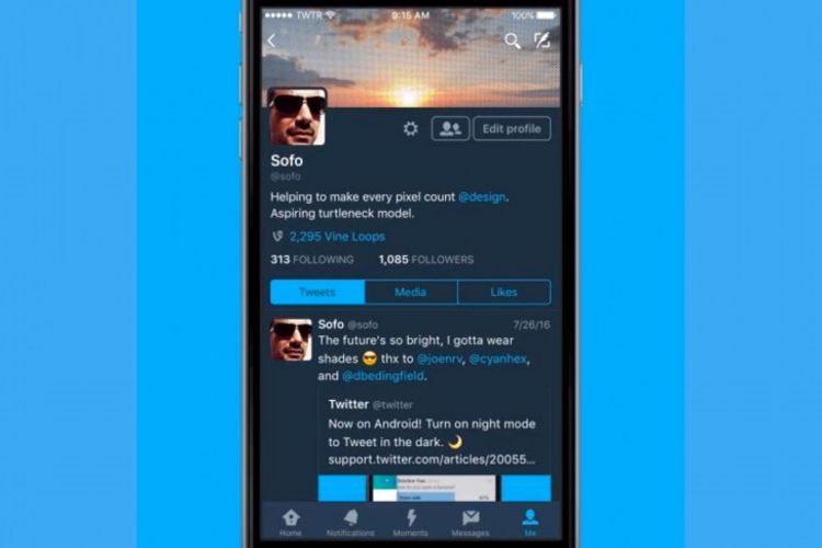 Fitur Night Mode Twitter Kini Tersedia untuk Perangkat iOS