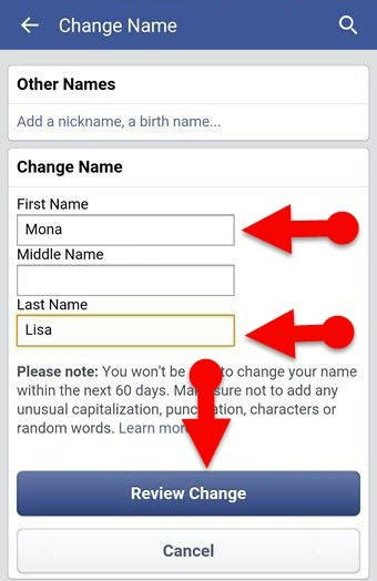 Cara Mengganti Nama di Facebook Sebelum Batas 60 Hari 3