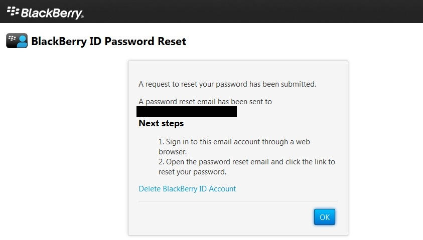 Cara Reset Password BlackBerry ID 4