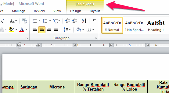 Cara Agar Tabel Excel yang Panjang Muat di Microsoft Word 2010