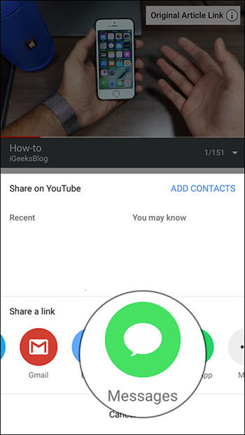 Cara Membagikan Video Youtube Lewat Imessage Di Iphone Dan Ipad 6
