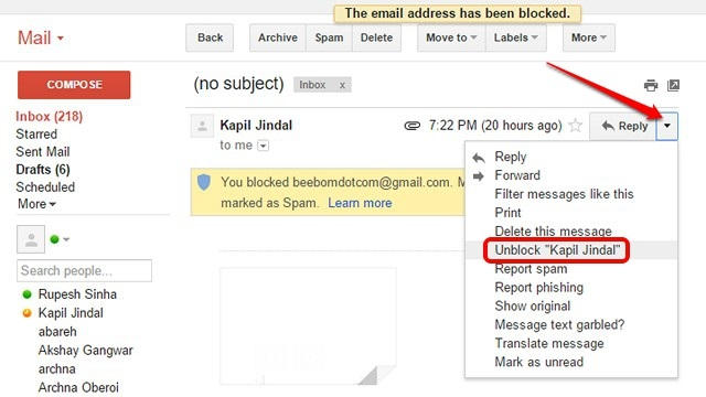 Cara Blokir Alamat Email Tertentu Di Gmail 5