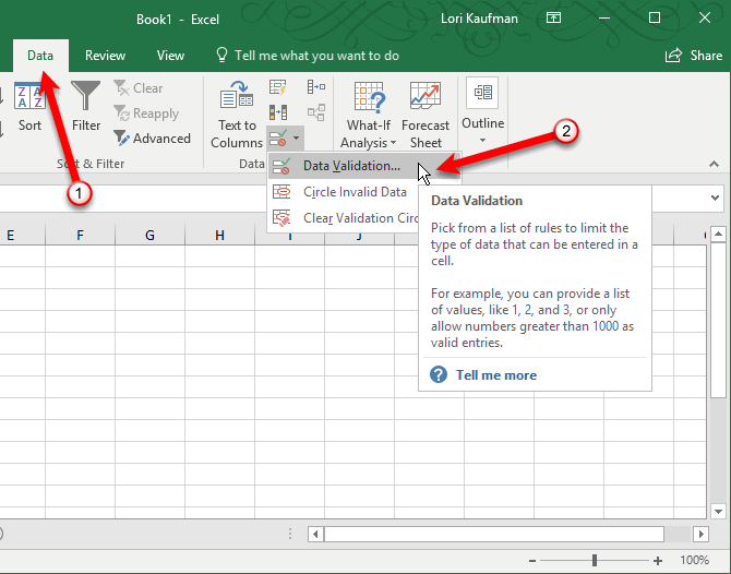 Cara Membuat Dropdown List Di Microsoft Excel B
