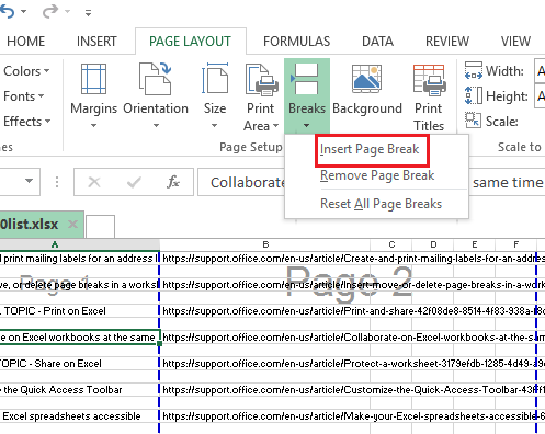 Cara Menggunakan Page Breaks Di Microsoft Excel 2