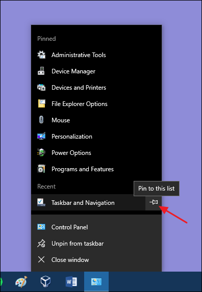 Cara Pin Control Panel Ke Taskbar Windows D