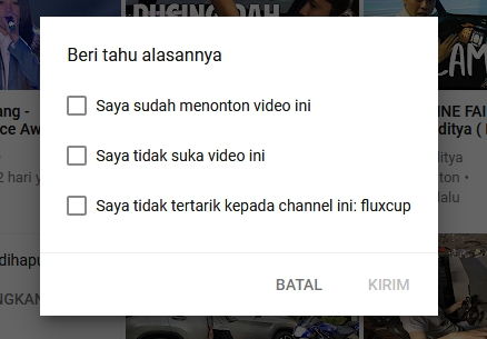 Cara Berhenti Melihat Rekomendasi Video Atau Channel Di Youtube 5
