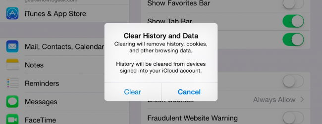 Cara Hapus Histori, Cache Dan Cookies Safari Di Iphone Dan Ipad 1