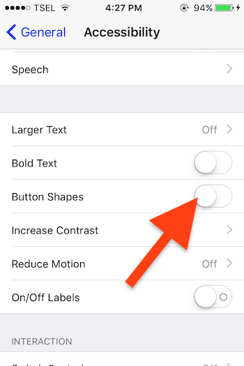 Cara Aktifkan Fitur Shapes Pada Tombol Di Iphone 1
