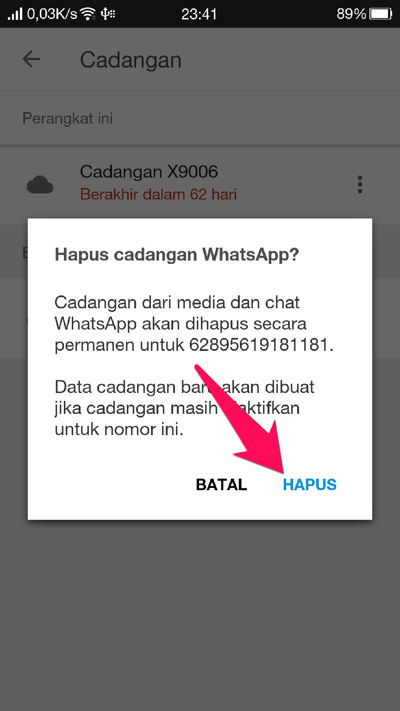 Cara Hapus File Backup Whatsapp Di Google Drive R9