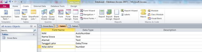 Cara Membuat Database Di Ms Access 2010 12