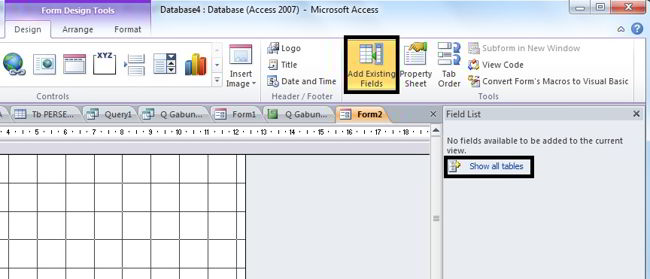 Cara Membuat Form Di Microsoft Access 2010 2