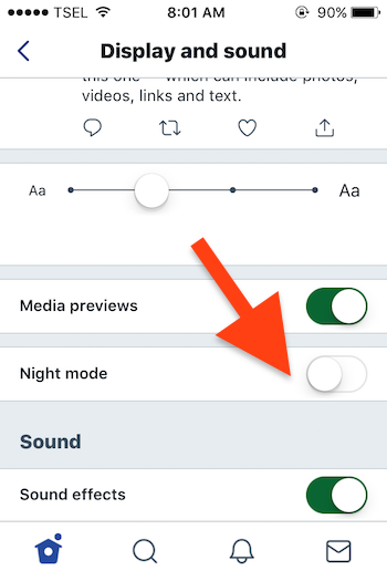 Cara Mengaktifkan Night Mode Di Aplikasi Twitter Untuk Iphone 3