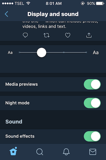 Cara Mengaktifkan Night Mode Di Aplikasi Twitter Untuk Iphone 4