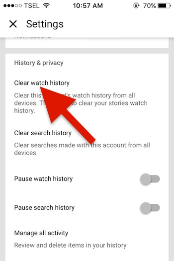Cara Menghapus Watch History Di Aplikasi Youtube Untuk Iphone 3