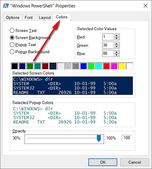 Cara Mengubah Skema Warna Windows Powershell Di Windows 10 2