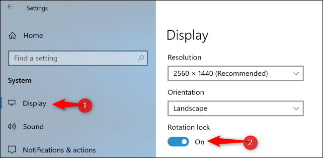 Cara Menonaktifkan Rotasi Layar Otomatis Di Windows 10 3