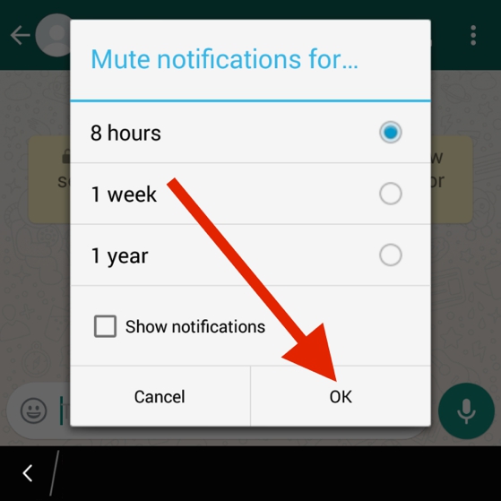 Cara Mute Obrolan Whatsapp Di Android 4
