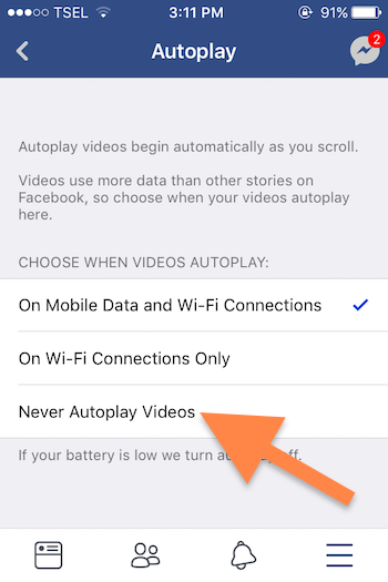 Cara Nonaktifkan Video Yang Diputar Otomatis Di Aplikasi Facebook Ios 6