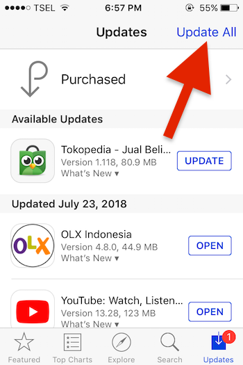Cara Update Semua Aplikasi Iphone Atau Ipad Sekaligus 1