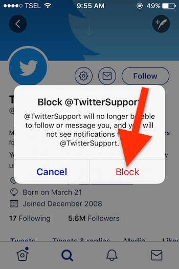 Cara Blokir Akun Seseorang Di Twitter 6