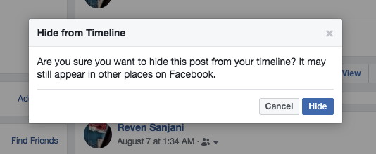 Cara Menyembunyikan Postingan Di Facebook 2