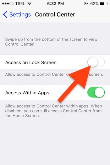 Cara Nonaktifkan Control Dan Notifikasi Center Di Lockscreen 5