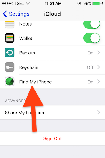 Cara Nonaktifkan Fitur Find My Iphone 1