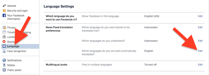 Cara Nonaktifkan Terjemahan Otomatis Pada Postingan Di Facebook 4