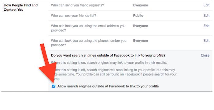 Cara Sembunyikan Akun Profil Di Pencarian Facebook 10
