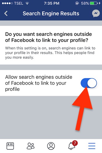 Cara Sembunyikan Akun Profil Di Pencarian Facebook 5