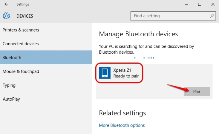 Cara Connect Ponsel Android Ke Pc Windows 10 Gunakan Bluetooth 3