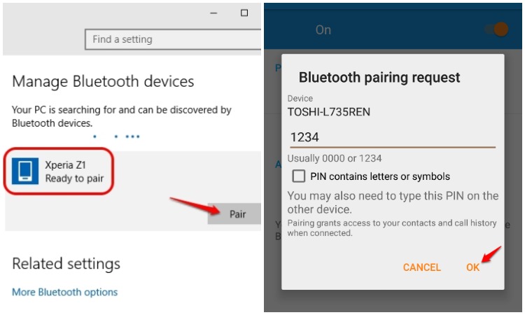 Cara Connect Ponsel Android Ke Pc Windows 10 Gunakan Bluetooth 7