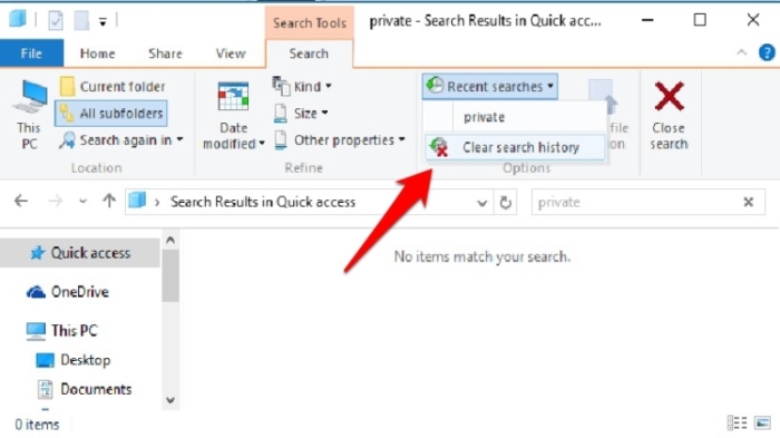 Cara Hapus Riwayat Pencarian Di File Explorer Windows 1