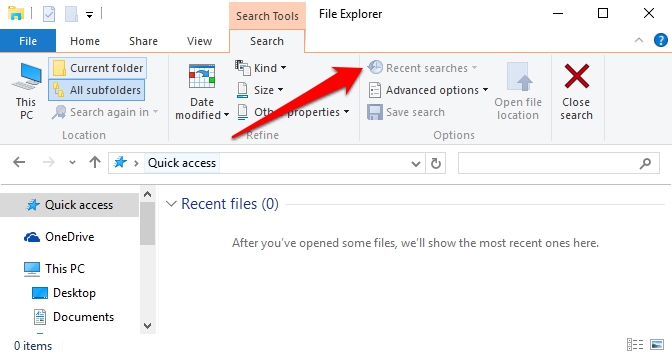 Cara Hapus Riwayat Pencarian Di File Explorer Windows 2