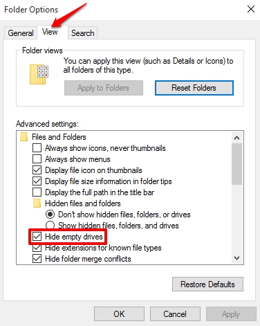 Cara Tampilkan Atau Sembunyikan Drive Kosong Di Windows 10 1