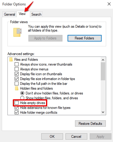 Cara Tampilkan Atau Sembunyikan Drive Kosong Di Windows 10 3