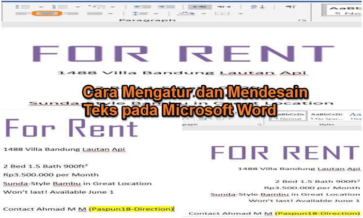 Cara Mengatur Dan Mendesain Teks Pada Microsoft Word 00