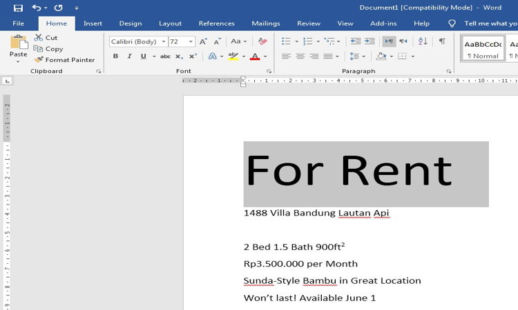 Cara Mengatur Dan Mendesain Teks Pada Microsoft Word 4