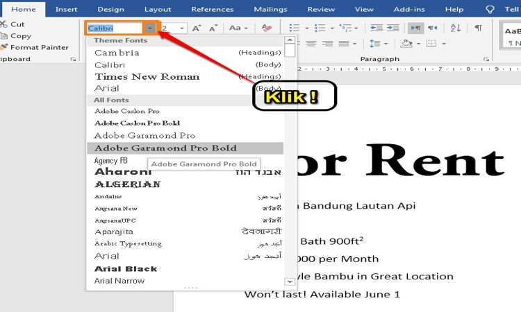 Cara Mengatur Dan Mendesain Teks Pada Microsoft Word 5