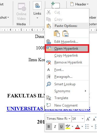 Dasar Penggunaan Hyperlink Di Microsoft Word 5