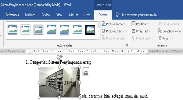 Perpaduan Penggunaan Picture Dan Text Wrapping Di Microsoft Word 6